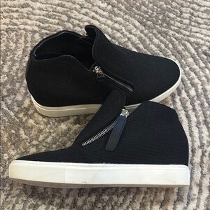 Steve Madden Black and White Slip-On Sneakers